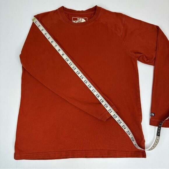 The North Face Women's Burnt Orange Crewneck Long Sleeve Cotton Top S/C38 - Picture 13 of 13